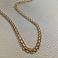 1973 Graduated width x link necklace in 18k gold - 18.5 inch length