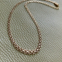 Swedish gold necklace - Graduated star link in solid 14k gold - 18.5 inch length