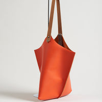 Wedge leather bag - Various colors - 13inch size