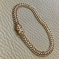 Vintage Swedish 18k gold herringbone link bracelet