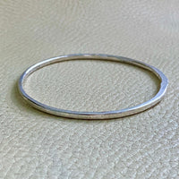 Hand Hammered Vintage Silver Bangle - Interior circumference 8.25 inches