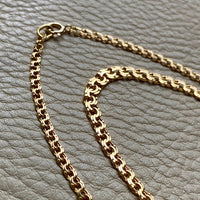 20.5 Inch longer length!  Vintage Swedish Double-link necklace - Solid 18k gold