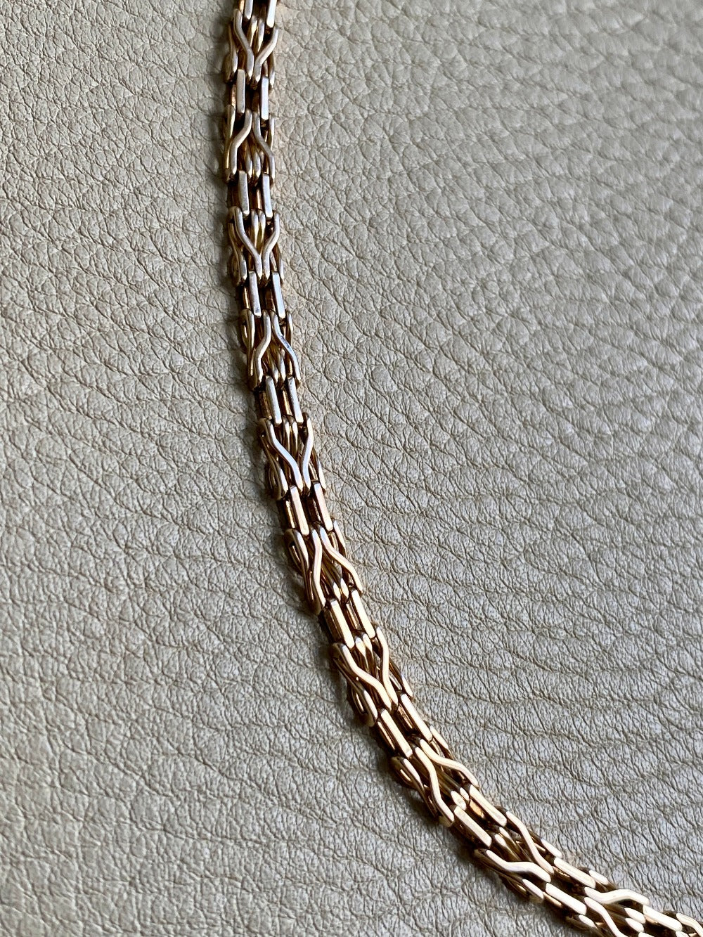 Rare and Exceptional! 14k Danish Gold link necklace - 18.5 inch length