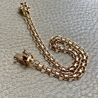 1970 Vintage 18k gold slim x-link bracelet - 7.5 inch length