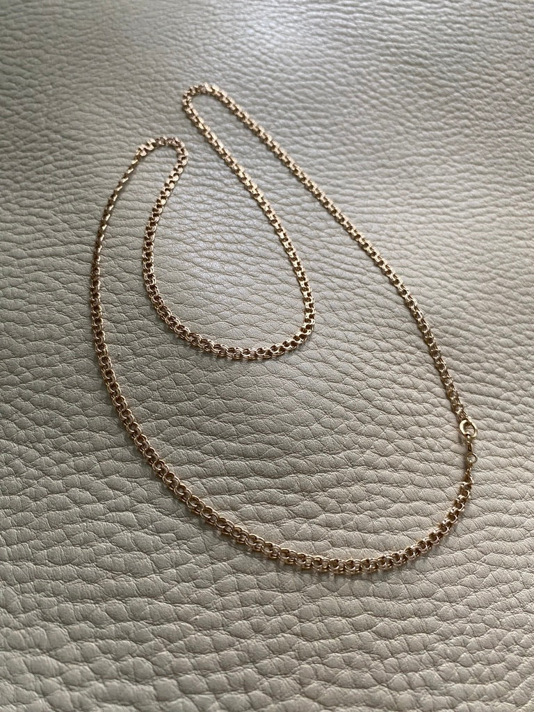 18k gold bismarck link necklace, made in 1951, 20 inch length