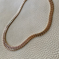 Exquisite 14k gold Danish Leaf Link necklace - geneva variation - by Jens Poul Asby