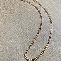 Vintage Graduated double link chain necklace in solid 18k Gold! 16.5 inch length