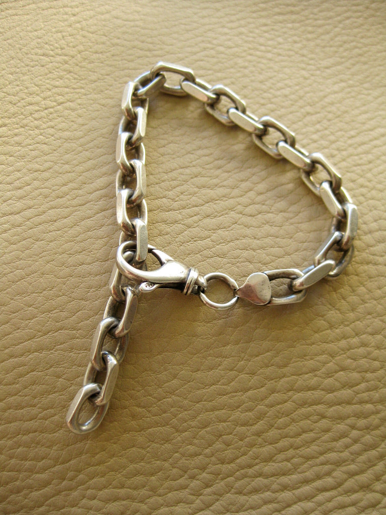 44g Heavy cable link bracelet in solid sterling silver
