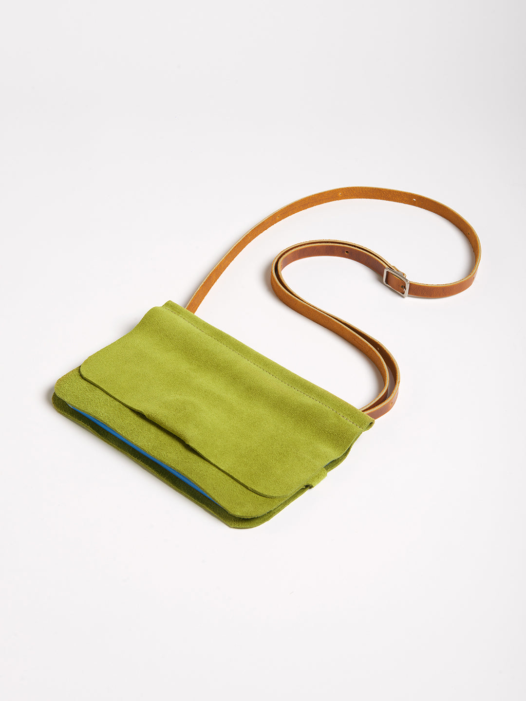 The Novella bag - Moss green suede leather