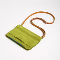 The Novella bag - Moss green suede leather