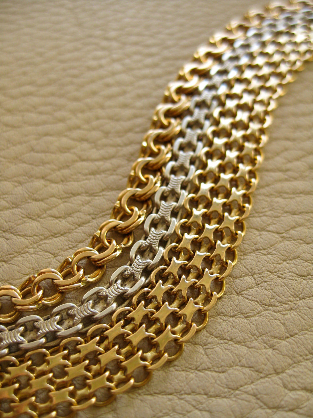 Beautiful 18k double-link solid gold bracelet - Stockholm, Sweden