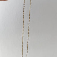 Vintage Finnish cable link gold chain necklace - 15inches of 14k gold