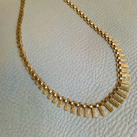 14k gold vintage 1967 Finnish cleopatra link necklace 16.5 inch length