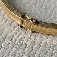 vintage Danish 14k gold bangle bracelet with high polish face