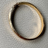  vintage Danish 14k gold bangle bracelet with high polish face