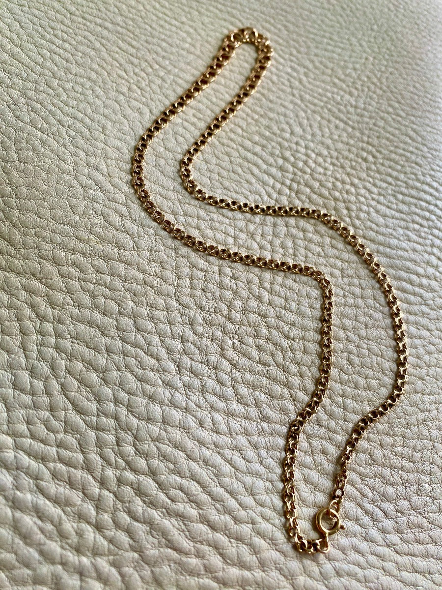 18k gold swedish vintage bismarck link necklace