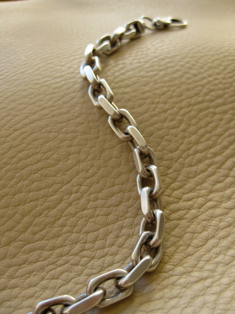 44g Heavy cable link bracelet in solid sterling silver