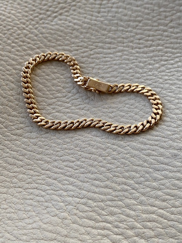 1962 swedish vintage 18k gold link bracelet size 7.25