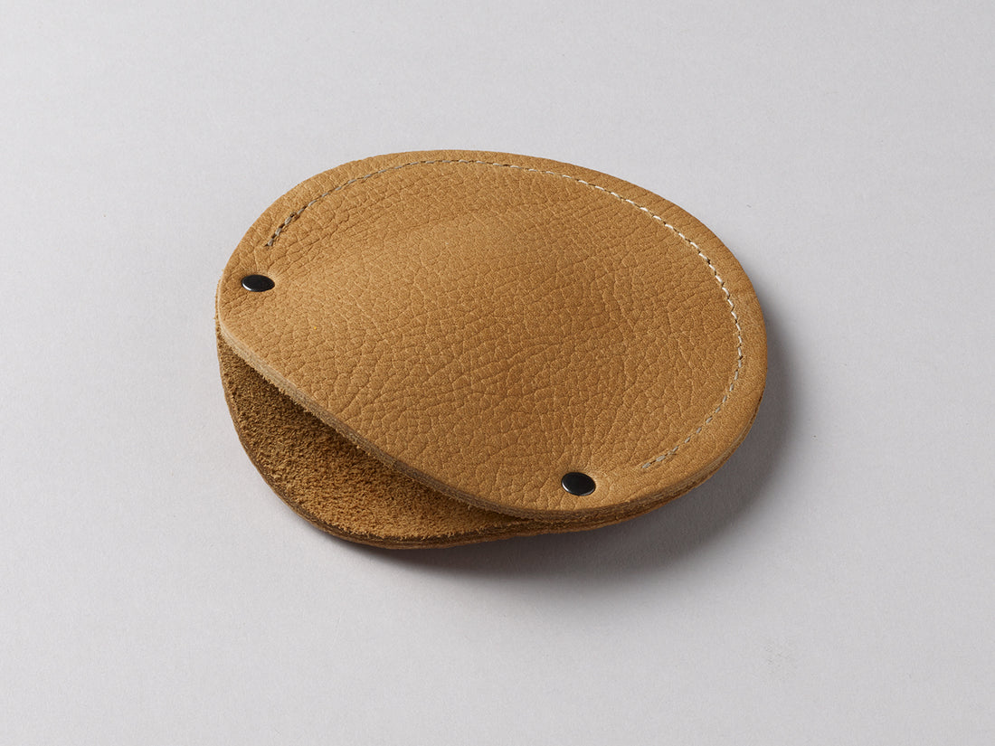 Cashew leather circular cable case