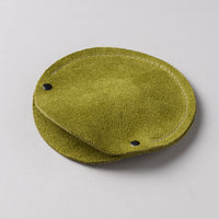 Leaf green suede circular cable case