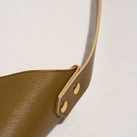 Wedge handbag - French goat leather in Antique Gold - Luxury edition *01