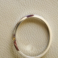 Heavy 46g Modernist Danish sterling silver bangle with gold tips