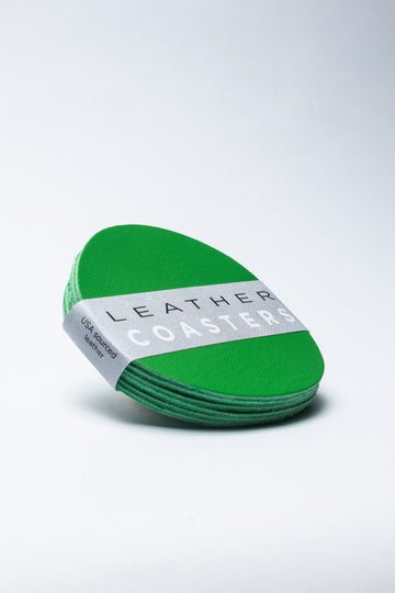 Leather Coasters - 6 coaster set