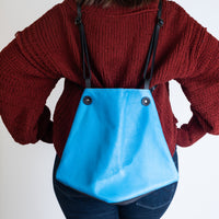 Diamond tote - Mineral Blue leather