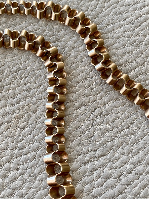 vintage danish 14k ruffle necklace 17.5 inches long