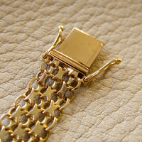 Stunning handmade Ä Aktiebolag 18k x-link solid yellow gold bracelet 12.4g - Stockholm Sweden 1964