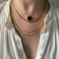 18k gold vintage swedish bismarck link necklace