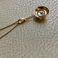 18k gold vintage swedish pendant necklace 17inch